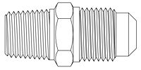 Precision Metal Orifices - SAE 45 Degree Flare Adapter - Line Drawing