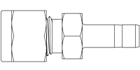 SS Wire Screen / Orifice Assembly - Tube Connector - Line Drawing