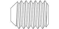 Metric Threaded Inserts- M3, M4, M5, M6, M8, M10 - Line Drawing