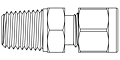 Precision Sapphire Orifices - Compression Connections - Line Drawing