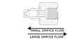 Bidirectional Fixed Flow Controls, 10-32 UNF Adapter 