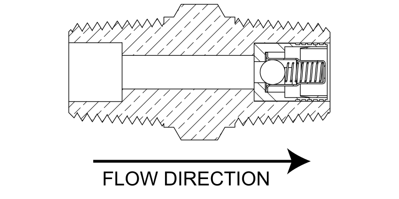 Check Valves, Ball Type - NPT Connection; NPT Nipple, NPT Adapter 