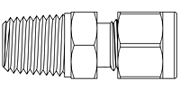 Precision Sapphire Orifices - Compression Connections - Line Drawing