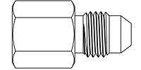 Precision Metal Orifices - SAE 37 Degree Flare Adapter - Line Drawing