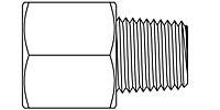 Precision Metal Orifices - NPT Adapter - Line Drawing