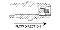 Check Valves, Ball Type 1/4" NPT Nipple 