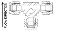 Precision Metal Orifices Compression Fittings, Tube Union Tee 