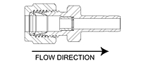 SS Wire Screen / Orifice Assembly Tube Connector 