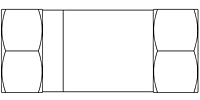 Check Valves, Disk Type - NPT Coupling - Line Drawing