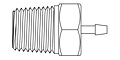 Barb Adapter - Line Drawing