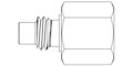 Bidirectional Fixed Flow Controls, 10-32 UNF Adapter - Line Drawing
