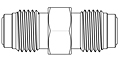 Precision Metal Orifices - VCR Double Male Union - Line Drawing